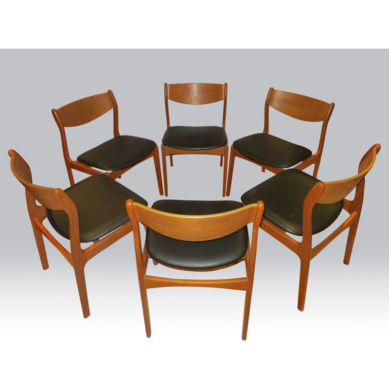 Suite de 6 chaises Danoises, Farso Mobelfabrik- années 60