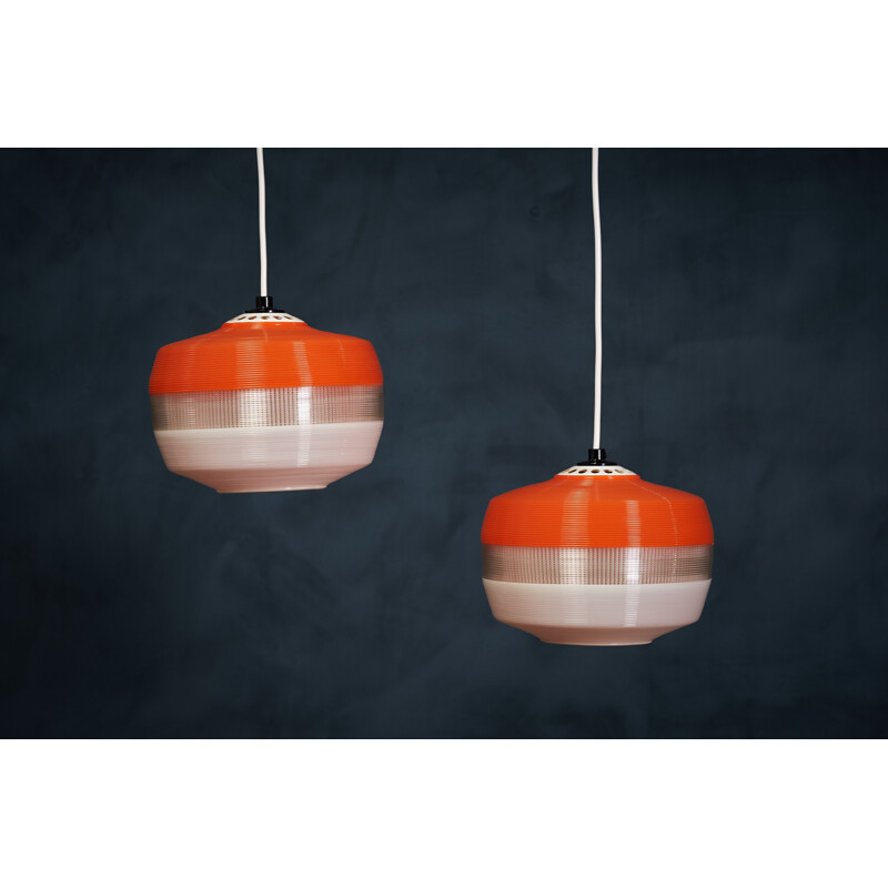 Pair of vintage hanging lamps, The Netherlands 1960