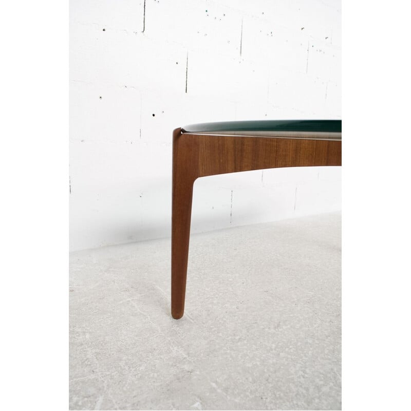 Vintage teak and glass coffee table by Sven Ellekaer for Christian Linneberg, 1960