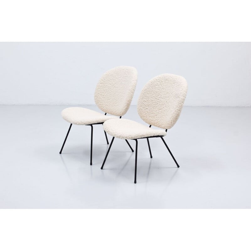 Pair of vintage armchairs "model 301" by Willem Hendrik Gispen for Kembo, Netherlands 1950