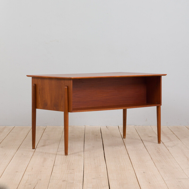 Vintage teak desk with 6 drawers by Kai Kristiansen