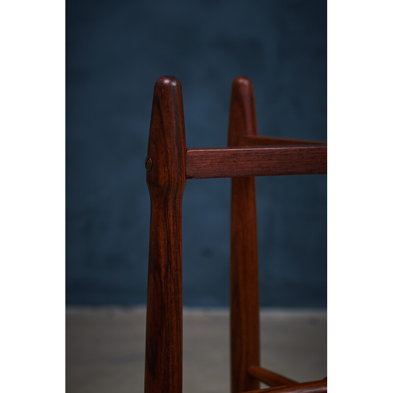 Vintage rosewood ashtray table by Poul Hundevad for Vamdrup, Denmark 1950s