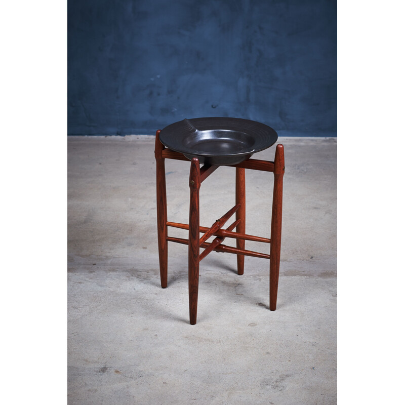 Vintage rosewood ashtray table by Poul Hundevad for Vamdrup, Denmark 1950s