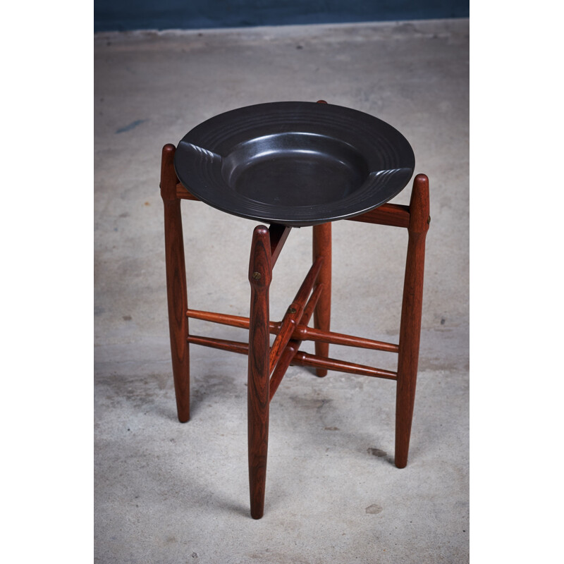 Table cendrier vintage en palissandre par Poul Hundevad pour Vamdrup, Danemark 1950