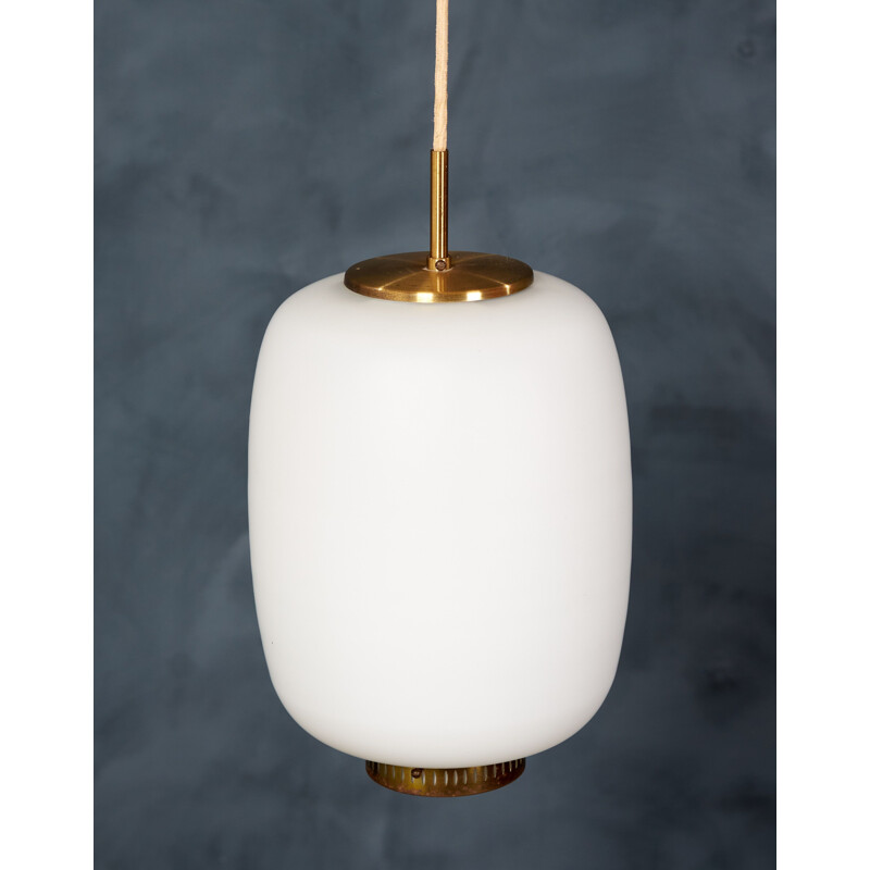 "China" vintage porcelain pendant lamp by Bent Karlby for Lyfa, Denmark 1960s