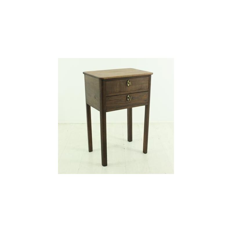 Side table in oak and walnut - 1930s