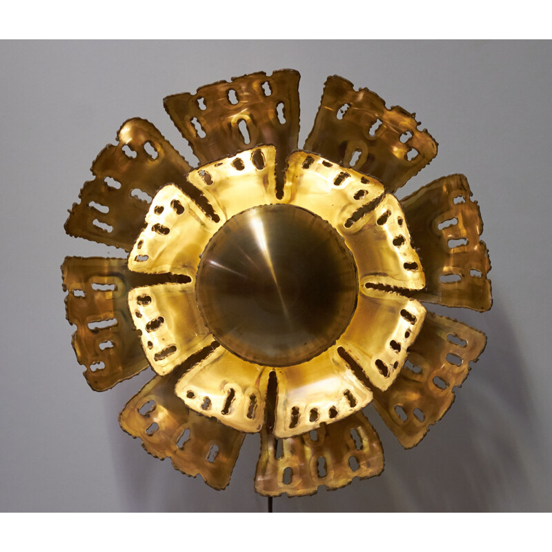 Vintage brass wall lamp by Svend Aage Holm Sørensen for Holm Sørensen & Co, Denmark 1960s