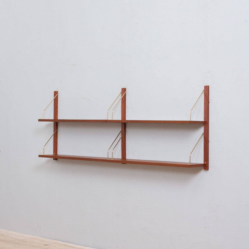 Vintage Cadovius teak wall unit by Preben Sorensen, 1960s