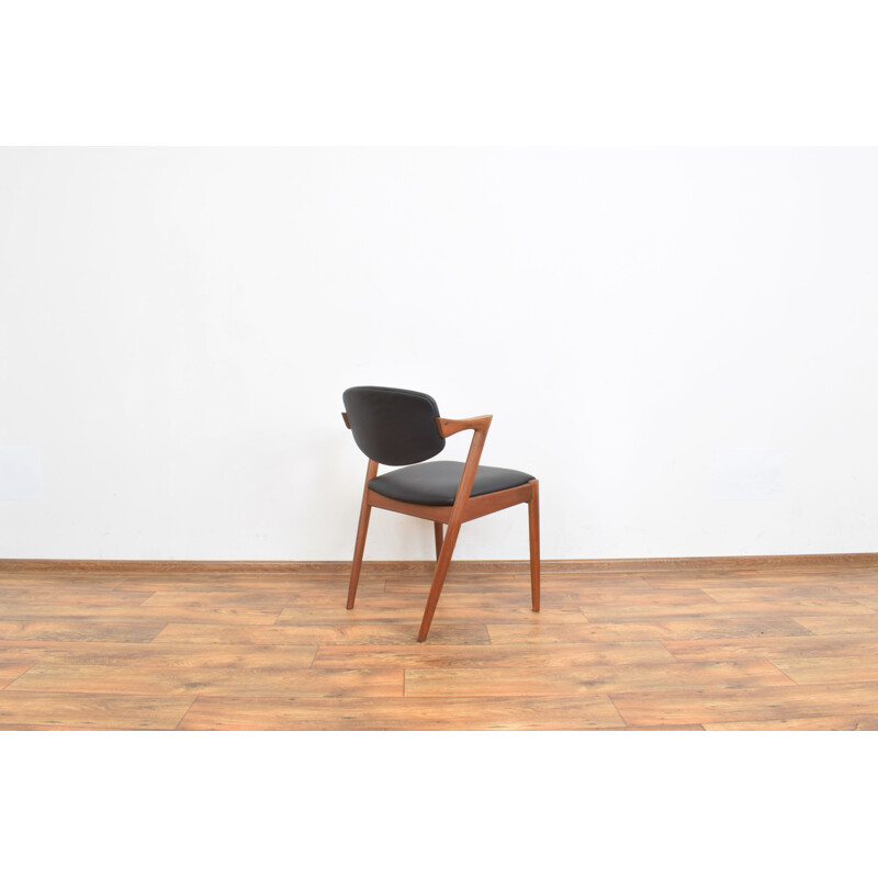 Fauteuil vintage model 42 en teck de Kai Kristiansen pour Schou Andersen, 1960