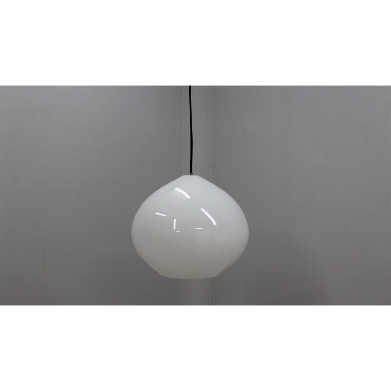 Lámpara de suspensión de vidrio vintage de Alessandro Pianon para Vistosi, 1960