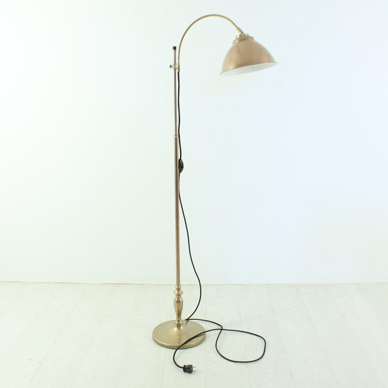 Adjustable floor lamp in brass - 1970s