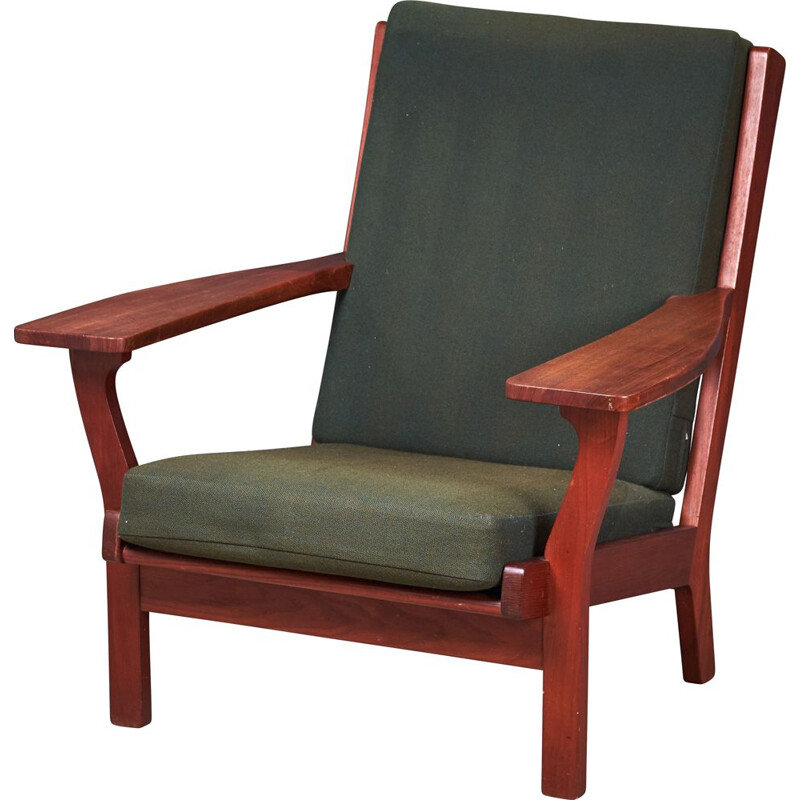 Vintage Ge320 teakhouten fauteuil van Hans J. Wegner voor Getama, Denemarken 1960