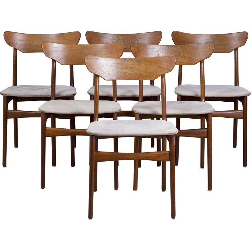 Set of 6 vintage Danish teak dining chairs by Schiønning & Ellegaard for Randers Møbelfabrik, 1960s