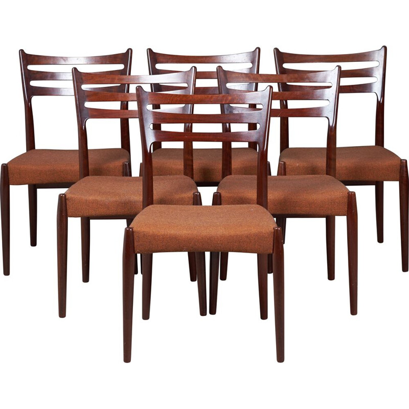 Set of 6 vintage dining chairs by Svend Åge Madsen, 1950s