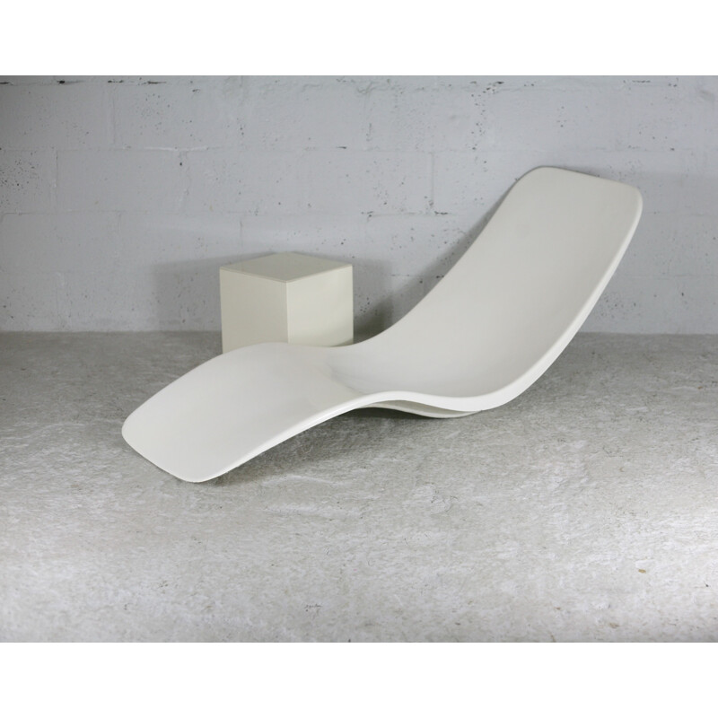 Vintage fiberglass lounge chair by Charles Zublena, 1965