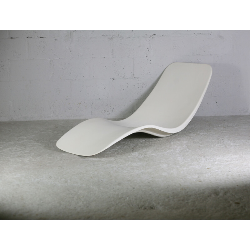 Vintage fiberglass lounge chair by Charles Zublena, 1965