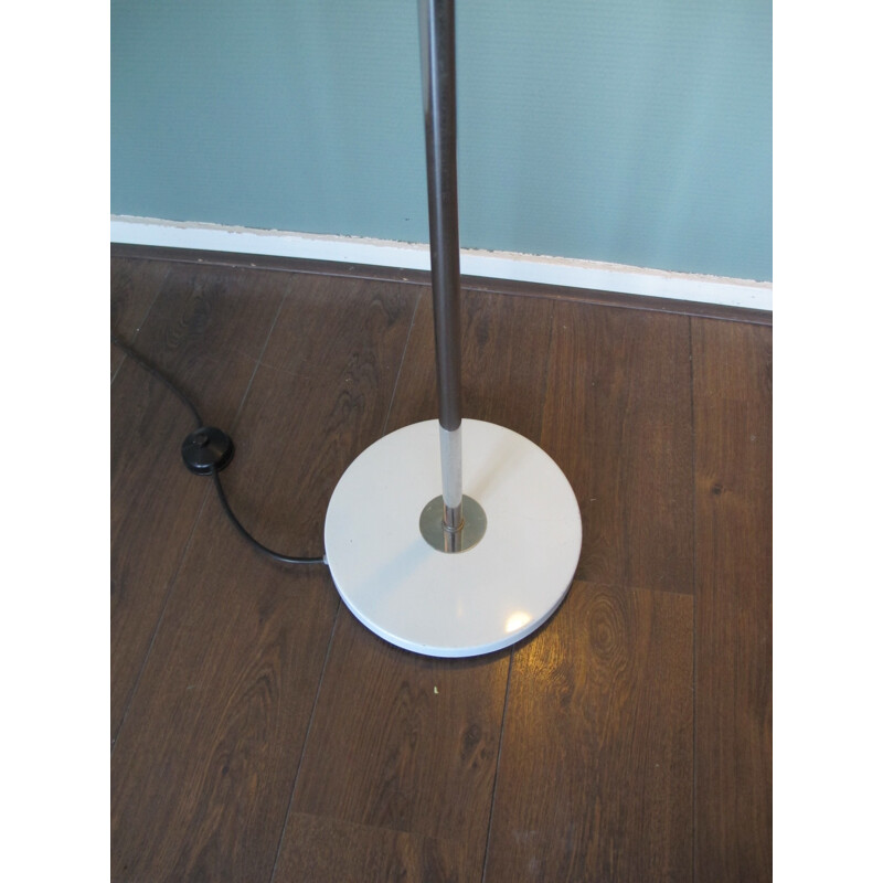 Floor lamp in chromed steel with 3 spots - 1970s