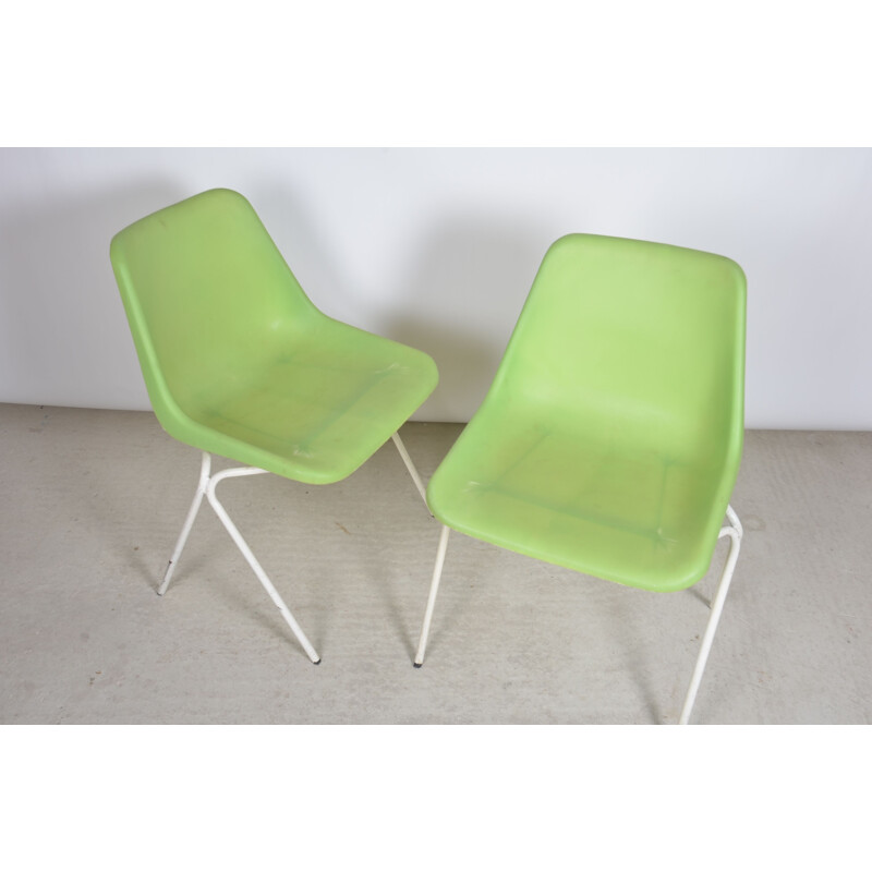Par de cadeiras de polipropileno vintage de Robin Day para Hille, 1960