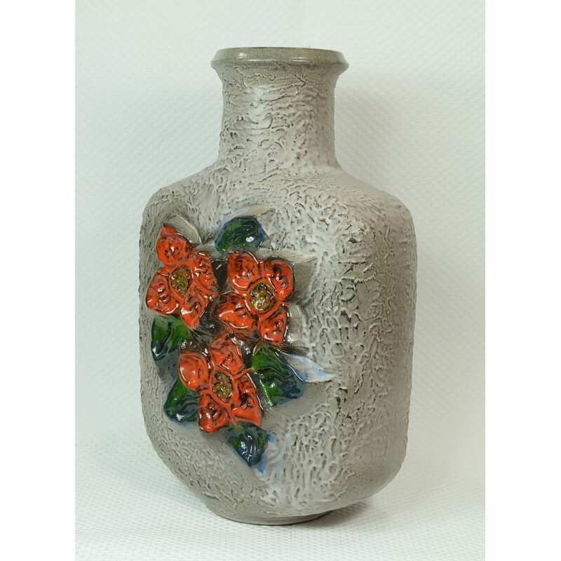 German Carstens Keramik "7761-50" vase in grey ceramic - 1970s