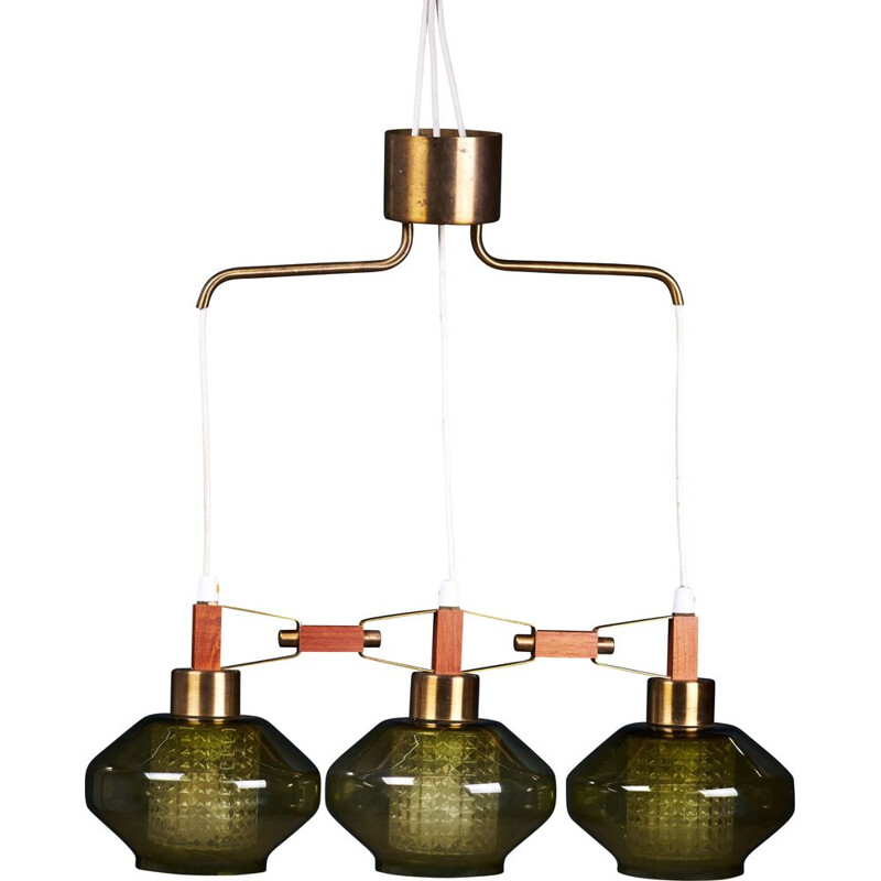 Vintage glazen hanglamp van Carl Fagerlund, 1961