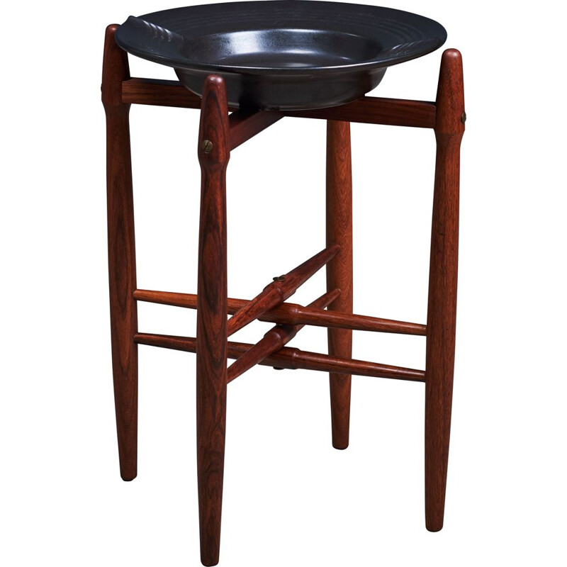 Vintage rosewood ashtray table by Poul Hundevad for Vamdrup, Denmark 1950s