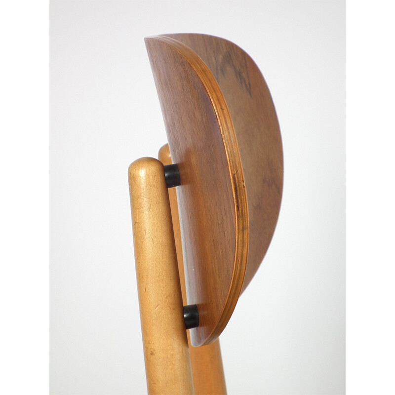 Suite de 4 "SB13" Pastoe chaises en bouleau et bois contreplaqué, Cees BRAAKMAN - 1950