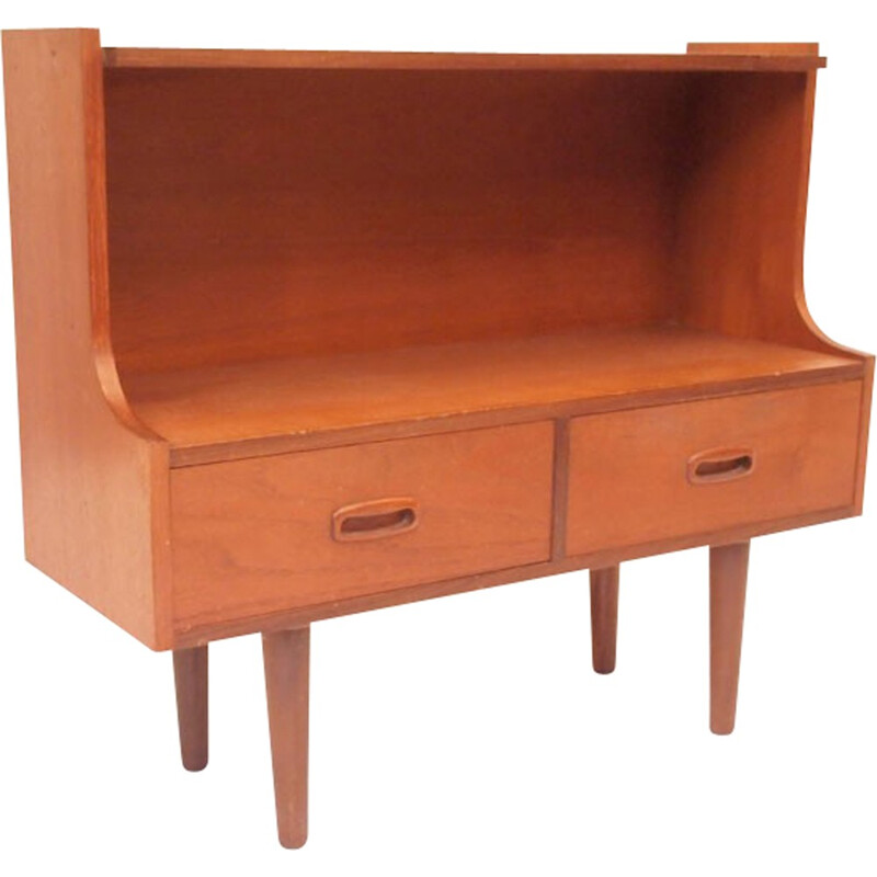 Small Scandinavian cabinet in brown teak - 1950s