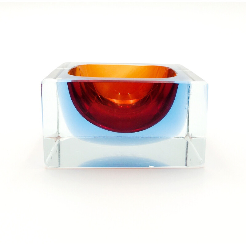 Bolso vintage Sommerso en cristal de Murano por Flavio Poli para Seguso, Italia 1970