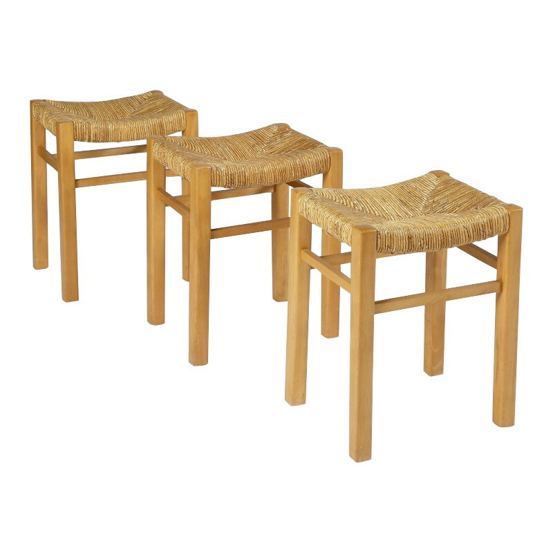 Set of 3 stools, Pierre GAUTIER-DELAYE - 1950s