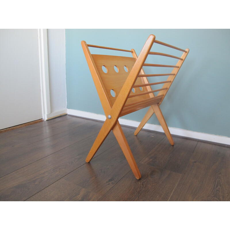 Pastoe magazine rack in birch, Cees BRAAKMAN - 1950s