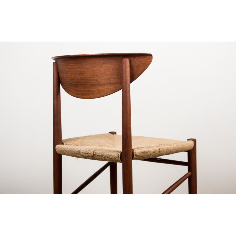 Ensemble de 6 chaises vintage "316" par Peter Hvidt et Orla Molgaard-Nielsen pour Soborg Mobelfabrik, Danemark