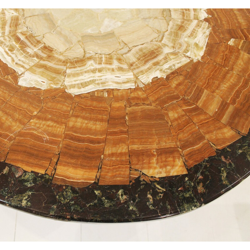 Dining table in bronze and marble, Jules WABBES - 1960s