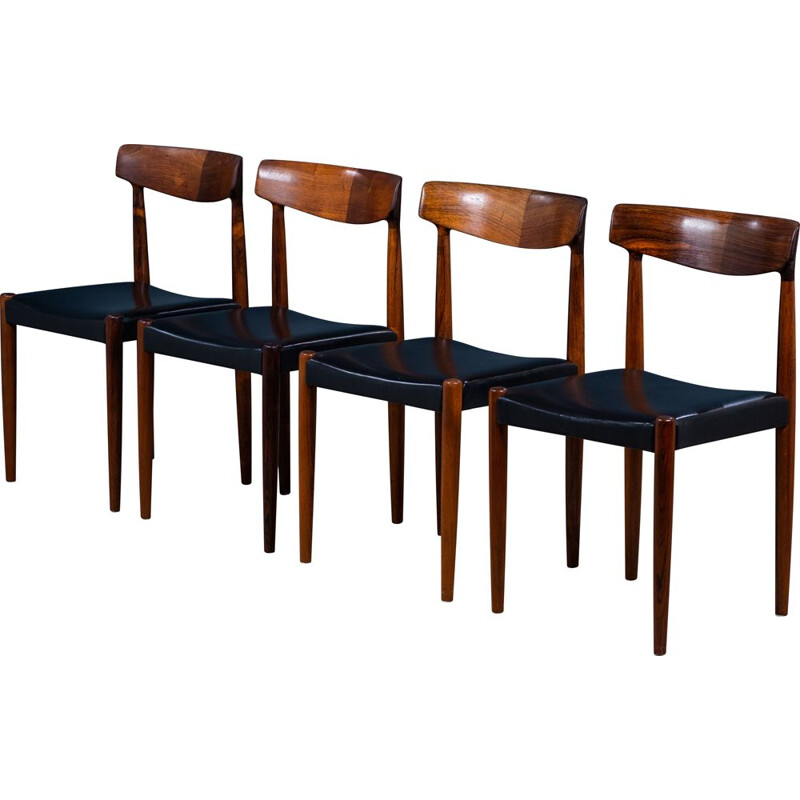 Set of 4 vintage chairs model 343 by Knud Færch for Slagelse Møbelværk, Denmark 1950s