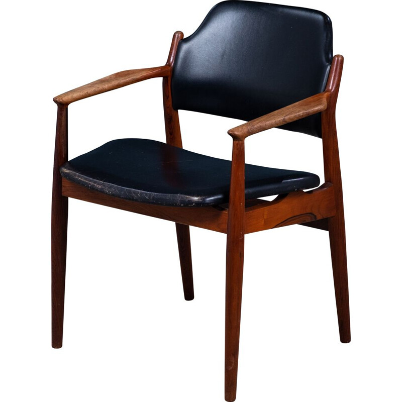 Fauteuil vintage en palissandre par Arne Vodder, Danemark 1960