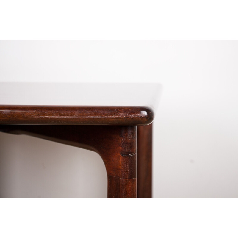 Vintage square coffee table in rosewood for Dyrlund, Denmark 1970