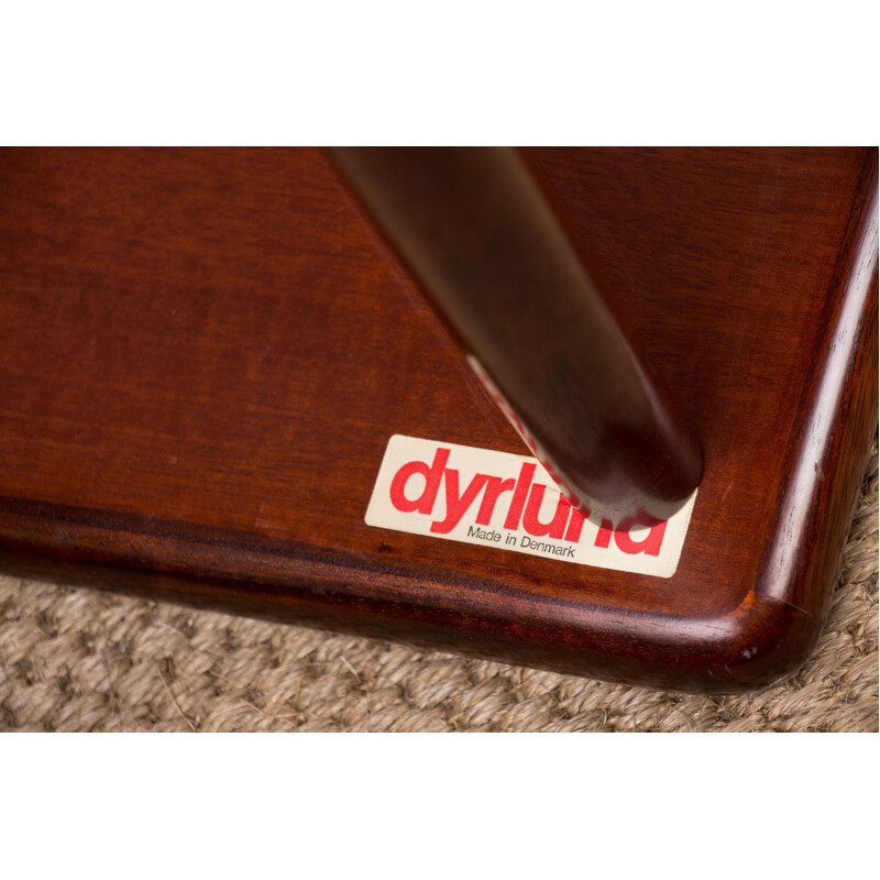 Vintage square coffee table in rosewood for Dyrlund, Denmark 1970