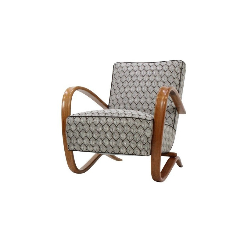 UP Zavody Brno armchair in beech bentwood, Jindrich HALABALA - 1930s