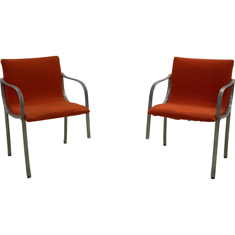 Pair of vintage chairs with armrest