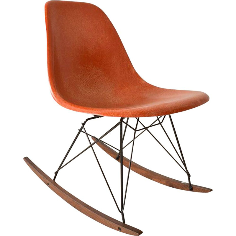 Sedia a dondolo vintage "Rsr Chair" di Ray e Charles Eames per Herman Miller