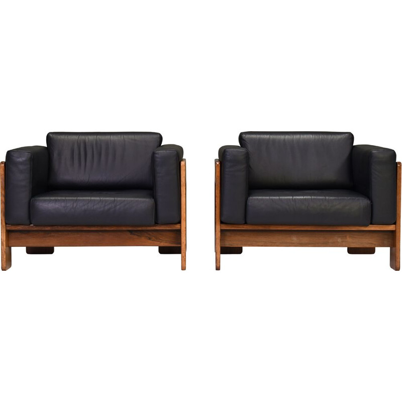 Pair of vintage Bastiano armchairs by Tobia Scarpa for Gavina, Italy 1975