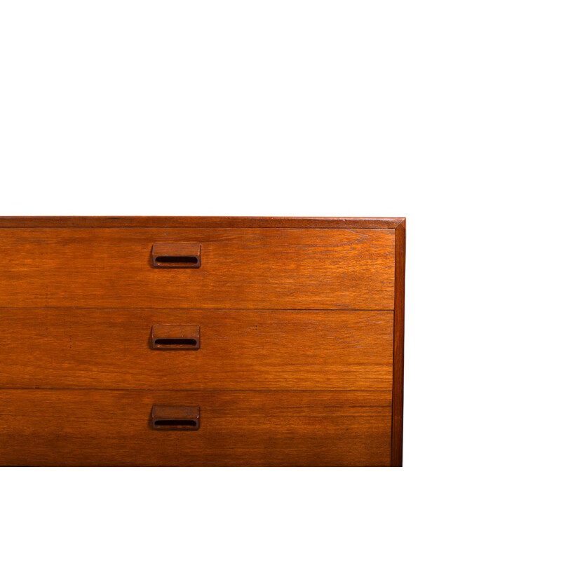 Set of 3 vintage teak sideboards by Børge Mogensen for Søborg Møbelfabrik, Denmark 1950