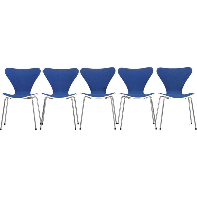 Set of 5 vintage Butterfly chairs by Arne Jacobsen for Fritz Hansen, Denmark 1979