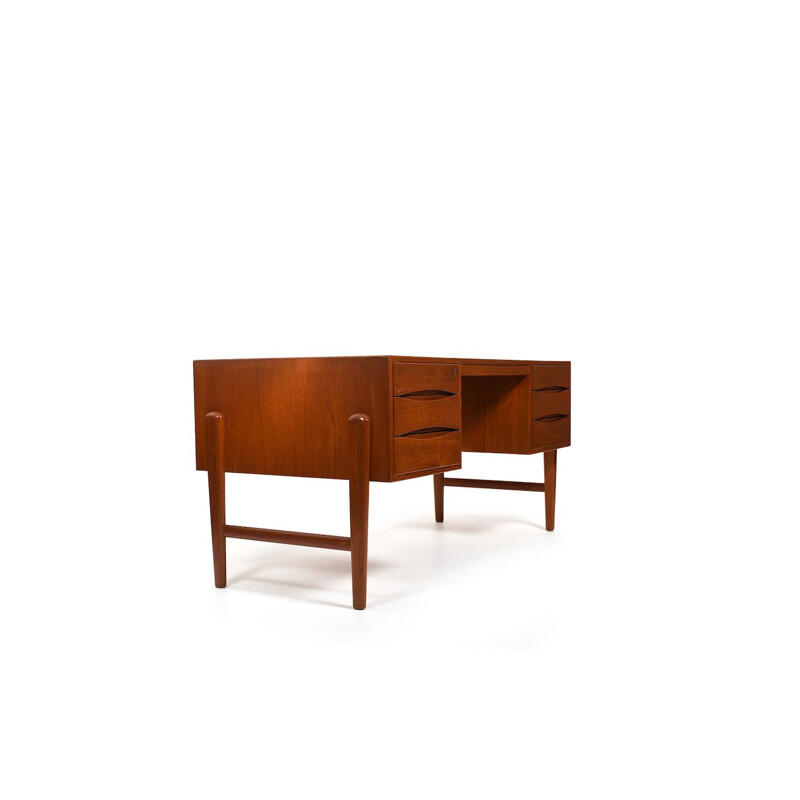 Danish vintage teak desk by Arne Vodder, 1960s