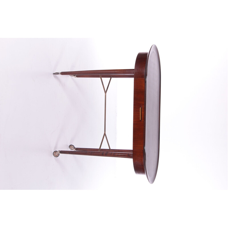 Art Deco vintage side table in mahogany by Abraham Patijn for Zijlstra Joure, 1950s