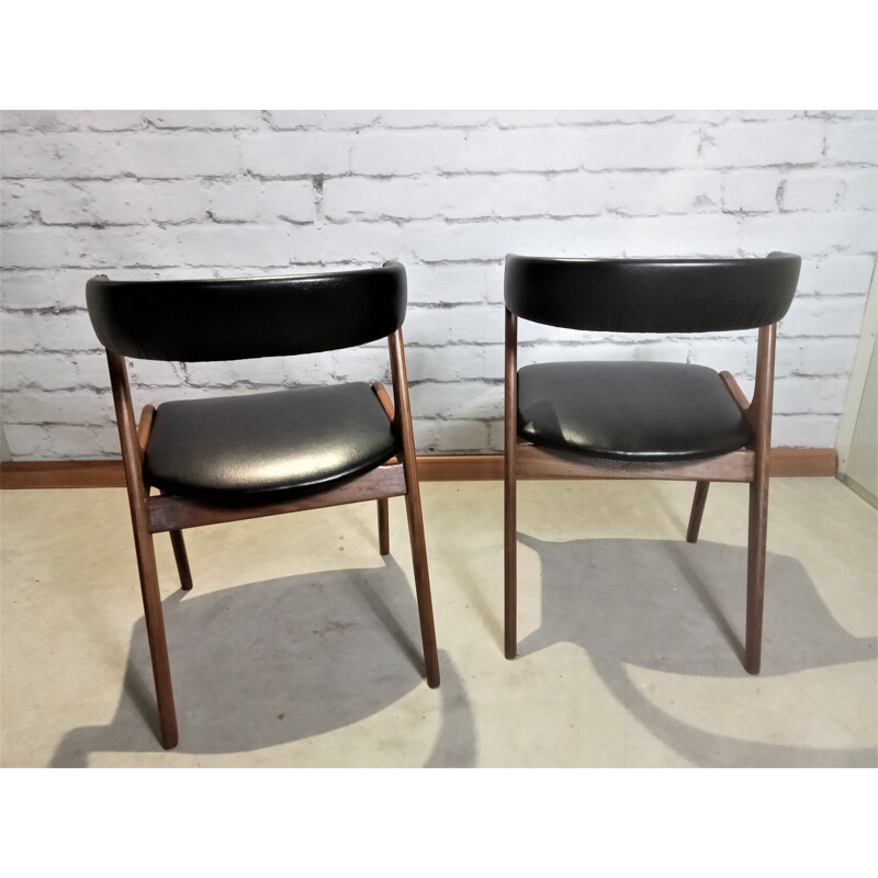 Pair of mid century Danish fire chairs by Kai Kristiansen