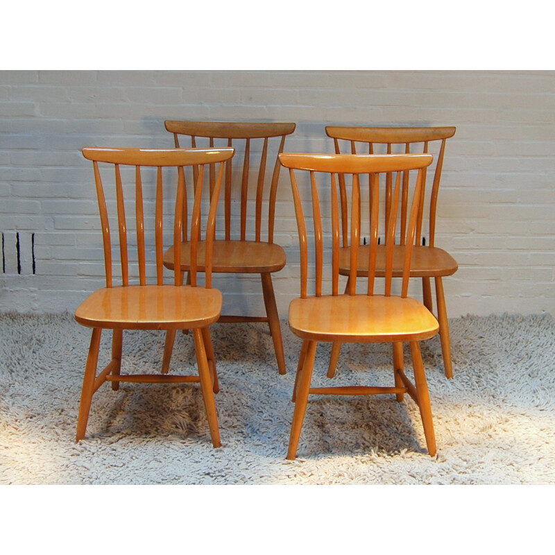 Set of 4 vintage chairs, Bengt AKERBLOM - 1950s
