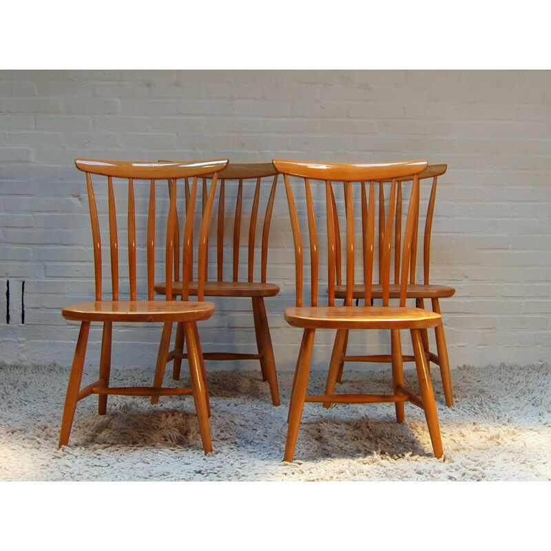 Set of 4 vintage chairs, Bengt AKERBLOM - 1950s