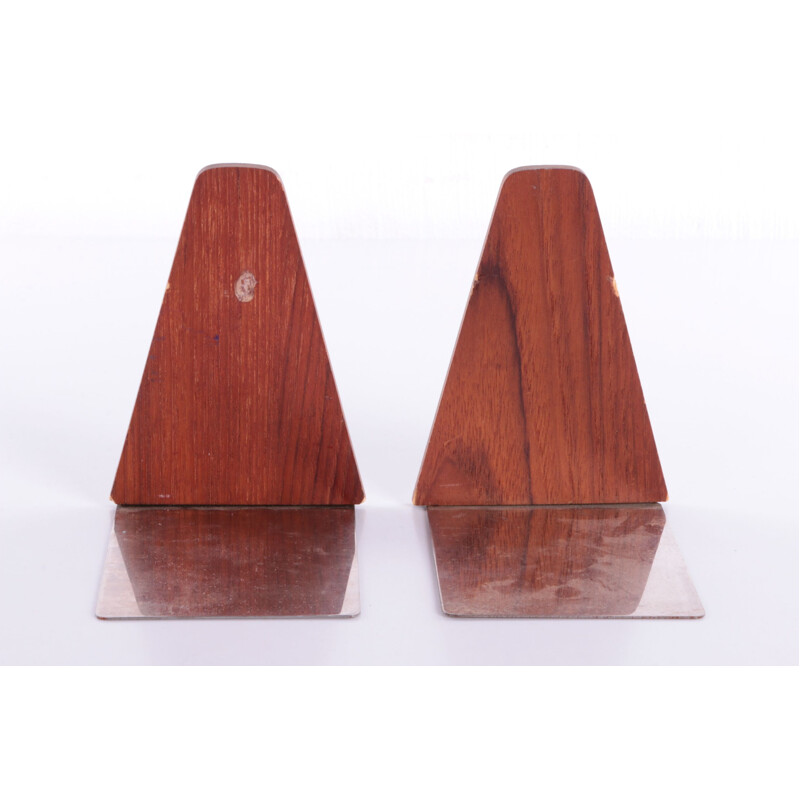 Pair of vintage teak bookends by Kai Kristiansen, Denmark 1960s