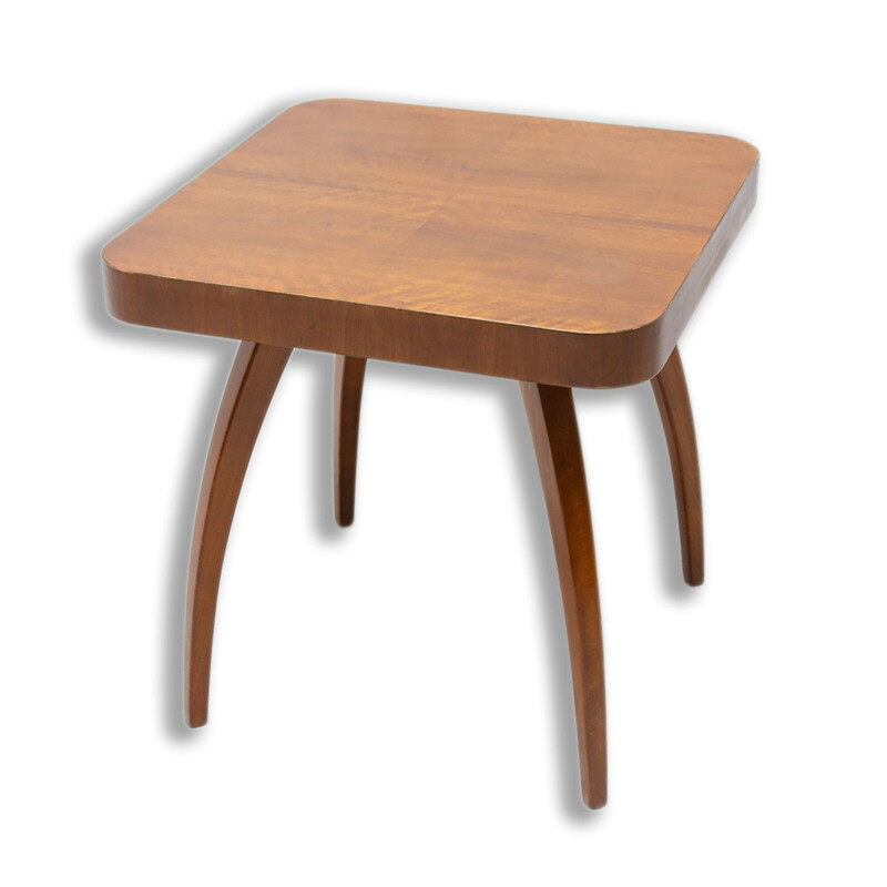 Vintage walnut Spider side table H-259 by Jindrich Halabala, Czechoslovakia 1950s