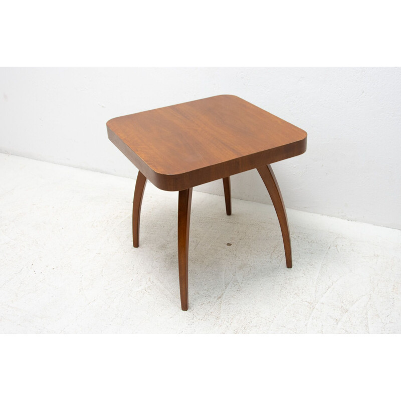 Vintage walnut Spider side table H-259 by Jindrich Halabala, Czechoslovakia 1950s